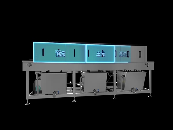 周轉(zhuǎn)筐清洗機(jī)，解決細(xì)菌殘留，降耗50%，提效80%