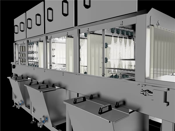 食品周轉(zhuǎn)箱清洗機，周轉(zhuǎn)筐清洗機